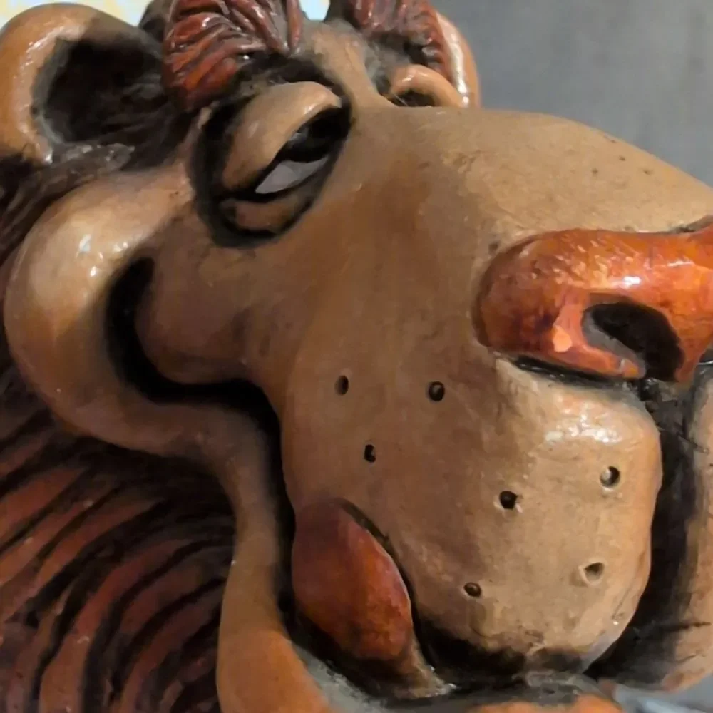 Vintage John Raya 1984 Cute Linus Lionel Lion‎ Figurine The Beasties Collection